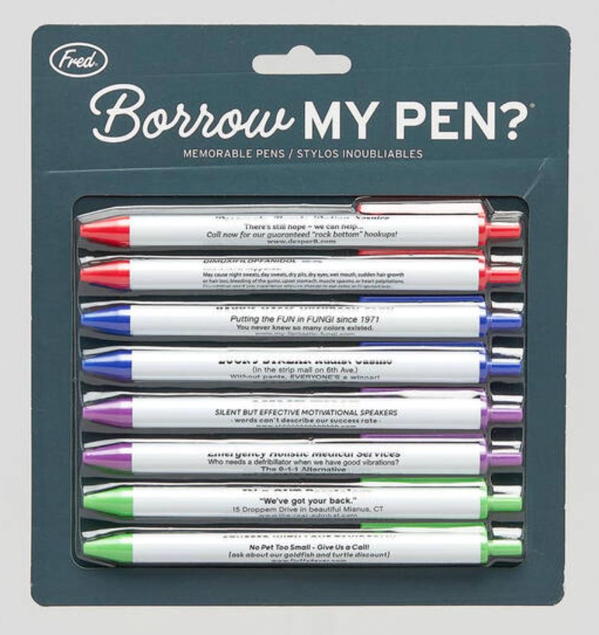 Borrow My Pen? With Funny Business Ads - Fred – FRIVVY