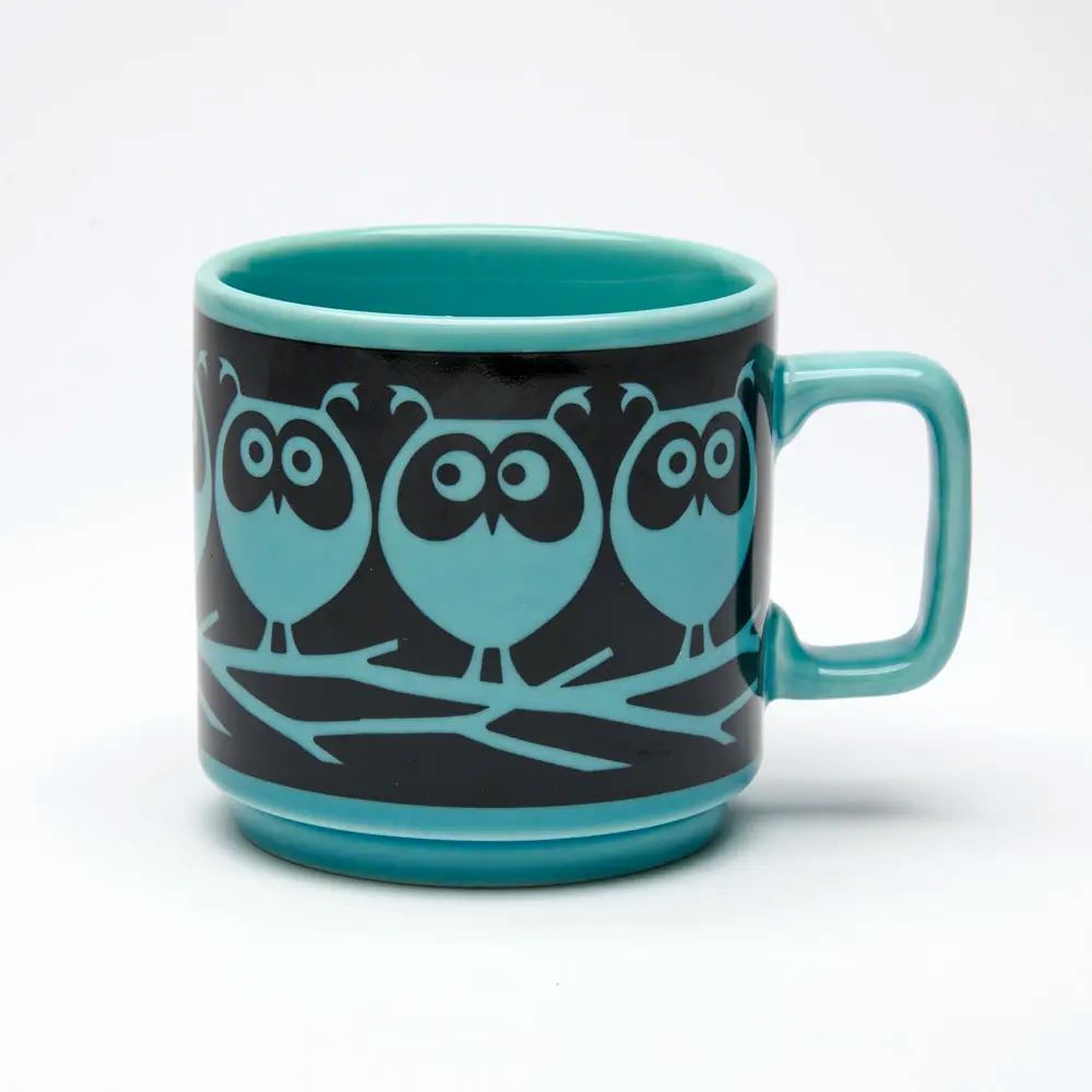 Hornsea Mug Owls On Branch Teal x Magpie - Third Drawer Down