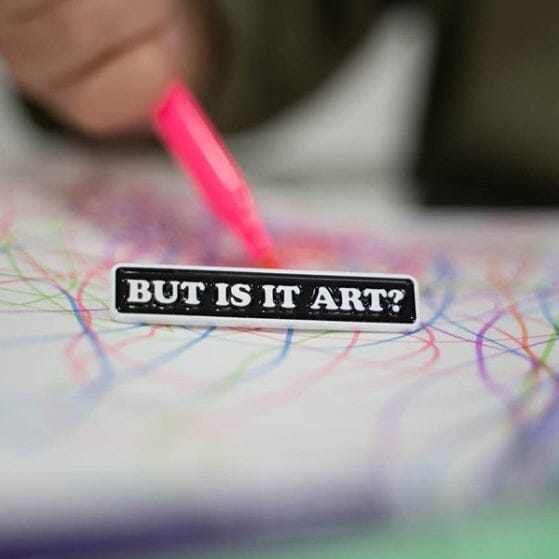 But Is It Art?  Enamel Pin - Pin Museum - Third Drawer Down