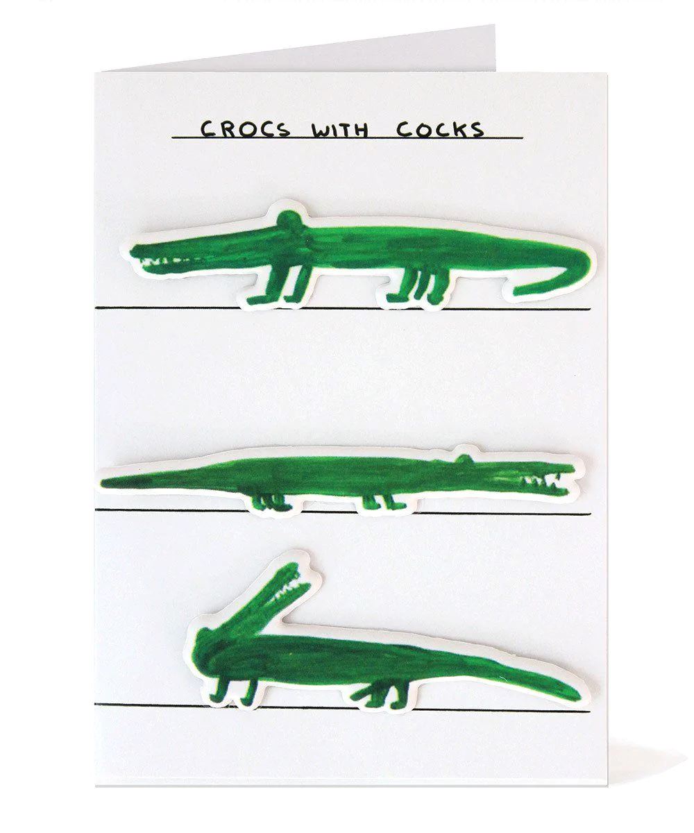 Crocs With C*cks Puffy Sticker Card x David Shrigley - Third Drawer Down