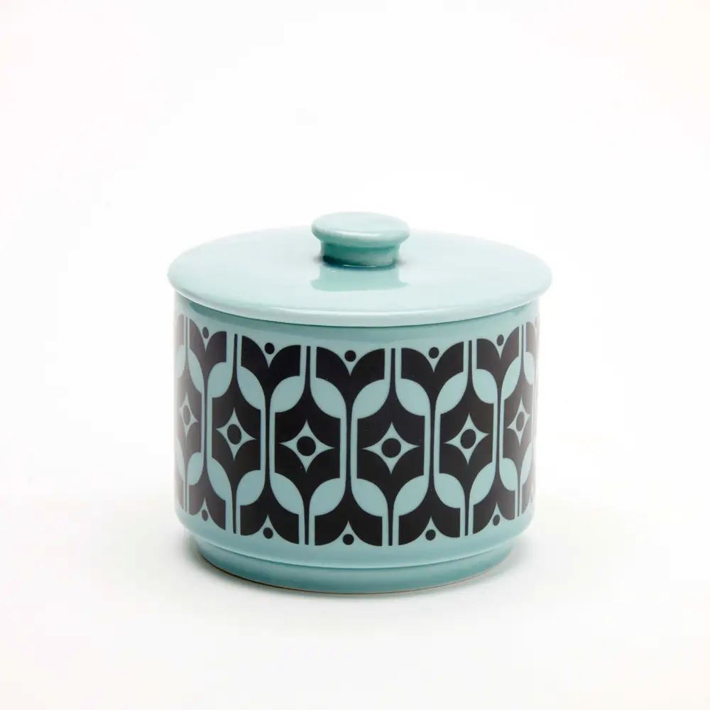 Hornsea Lidded Bowl - Heirloom Teal x Magpie - Third Drawer Down