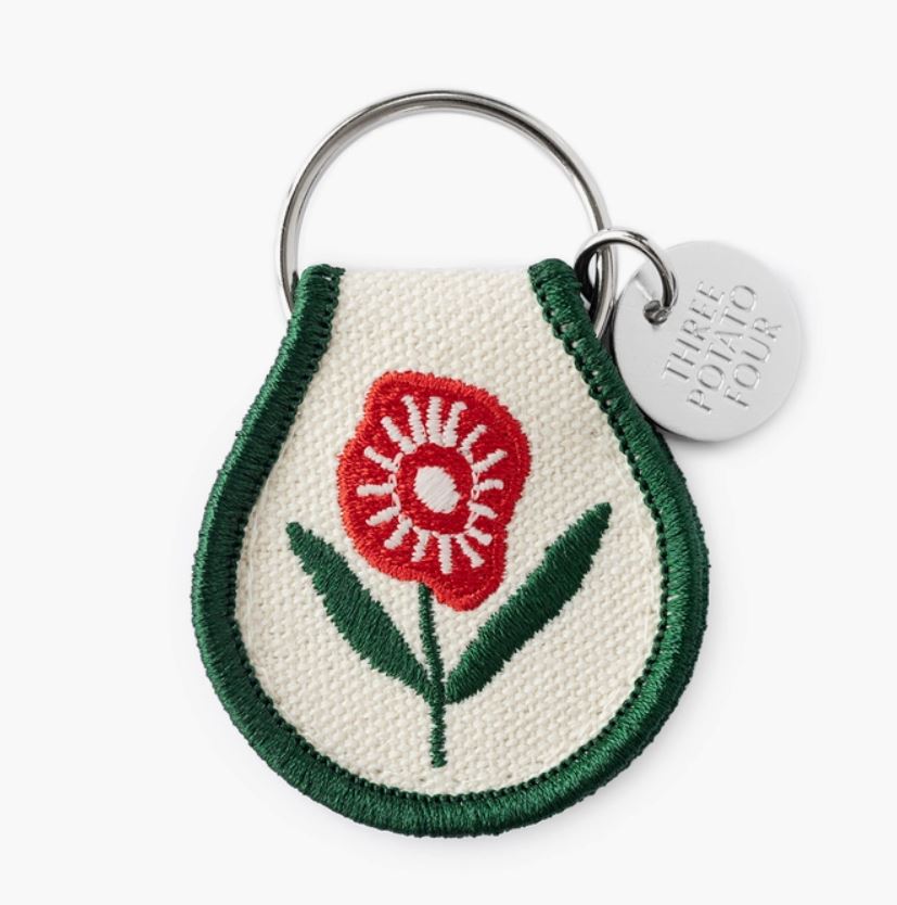 Patch Keychain - Poppy Flower - Third Drawer Down