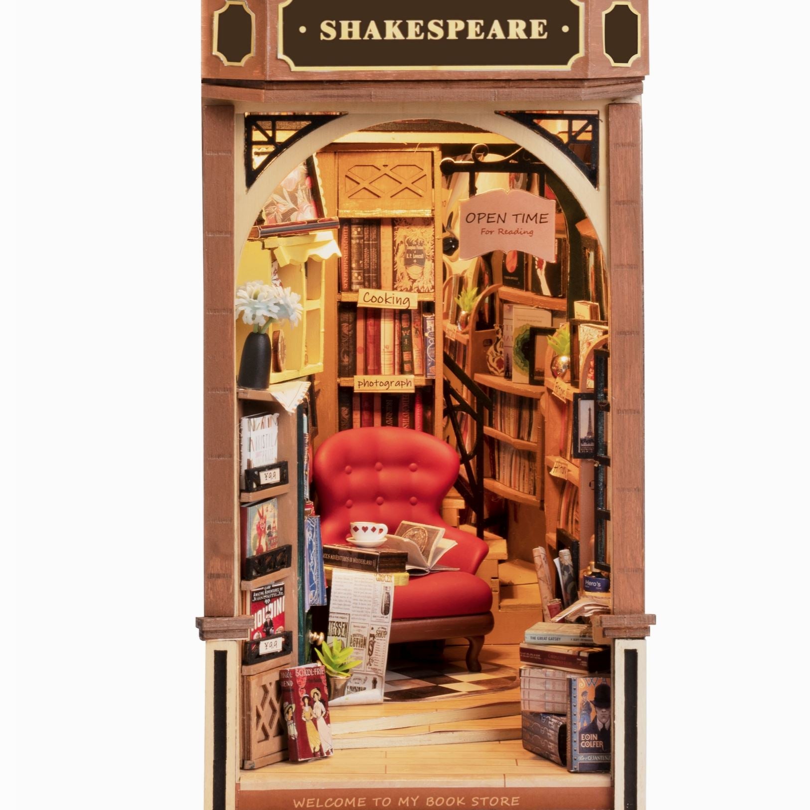 DIY Miniature House Book Nook Kit: Bookstore - Third Drawer Down