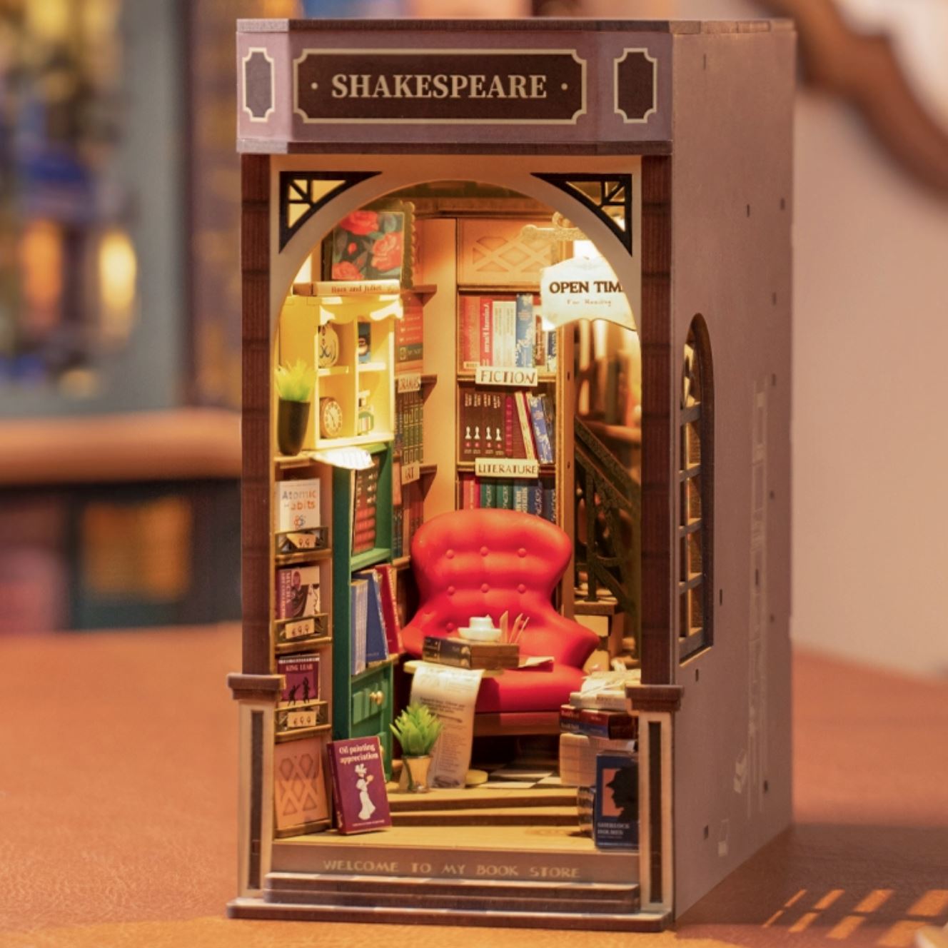 DIY Miniature House Book Nook Kit: Bookstore - Third Drawer Down