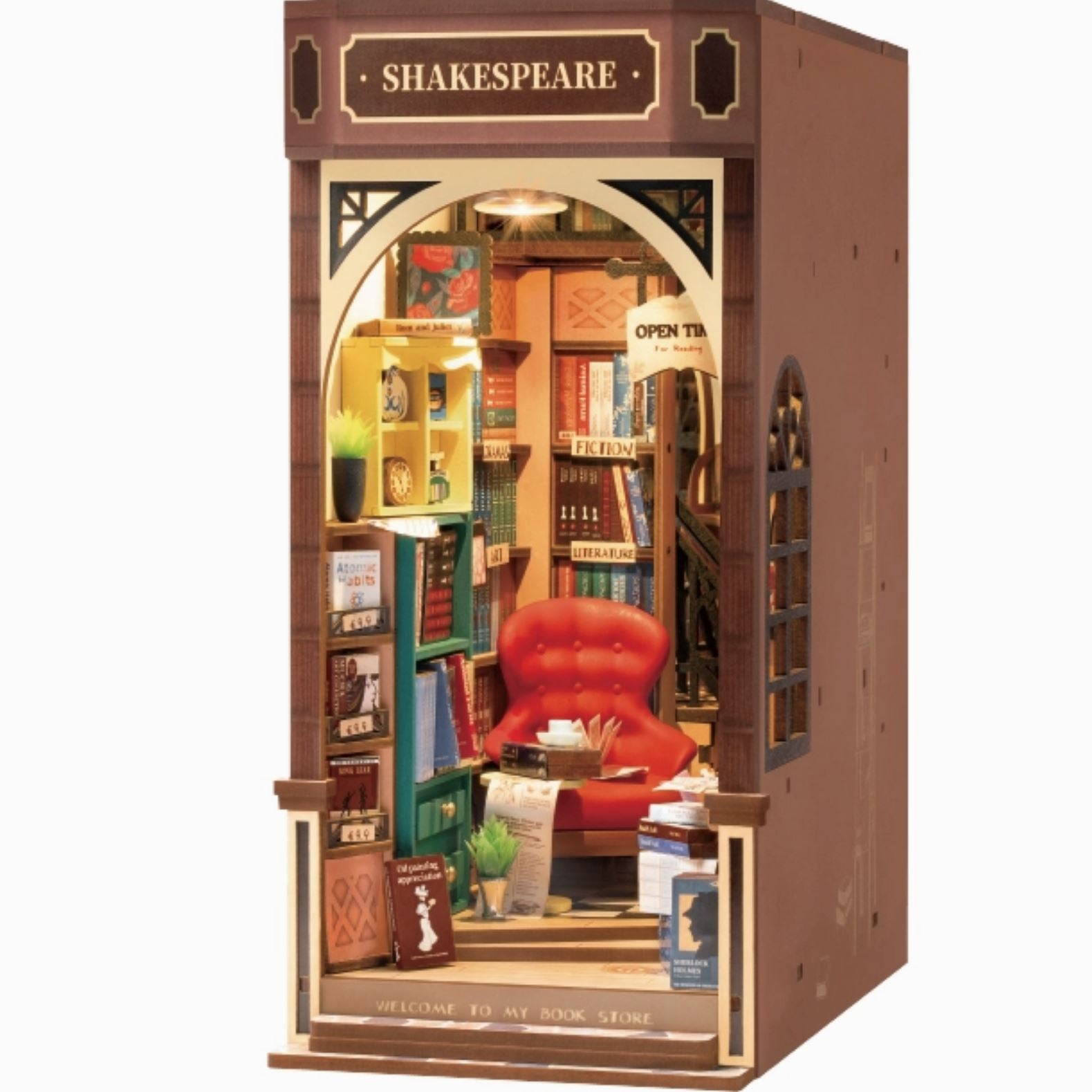 DIY Miniature House Book Nook Kit: Bookstore - Third Drawer Down