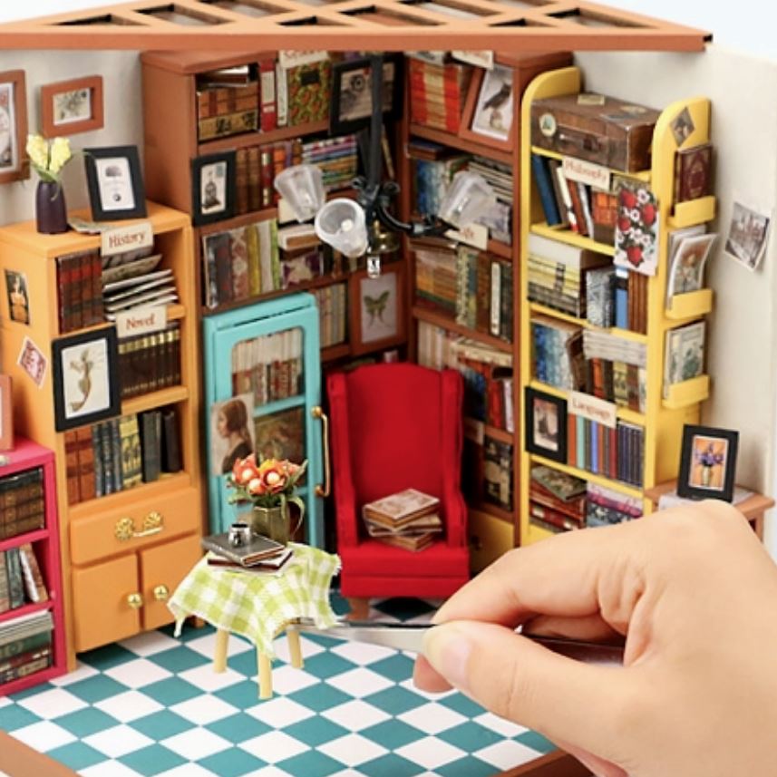 DIY Miniature House Kit: Sam's Study - Third Drawer Down