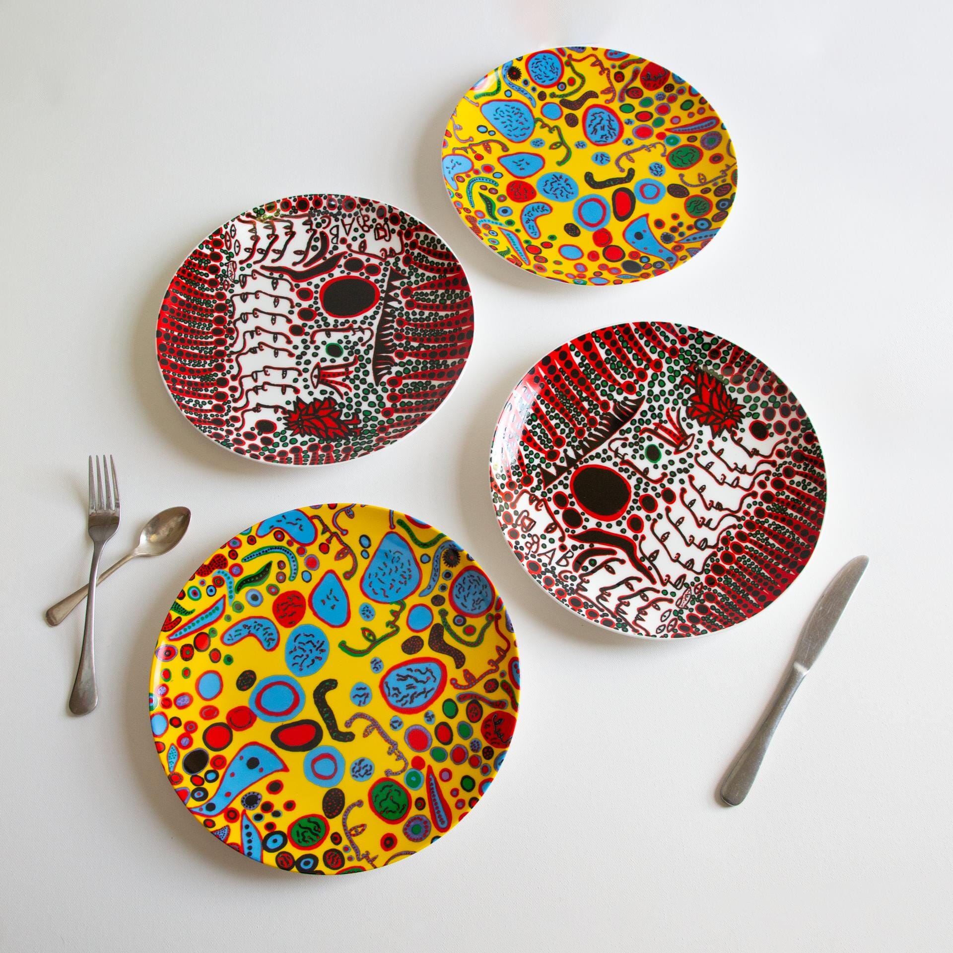 Women Wait For Love, But Men Always Walk Away Ceramic Plate x Yayoi Kusama - Third Drawer Down