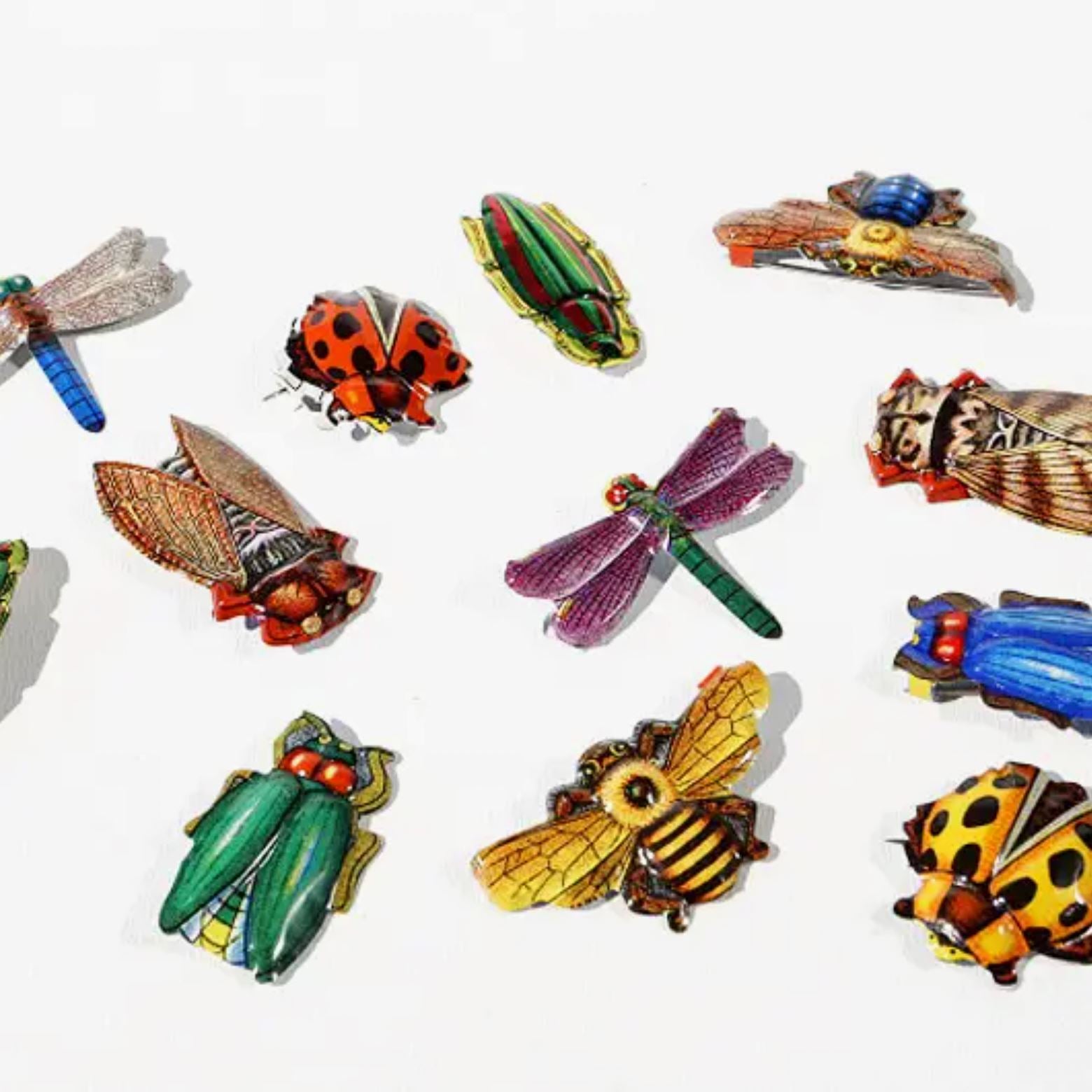 Nostalgic Japanese Insect Pin Badges - Third Drawer Down